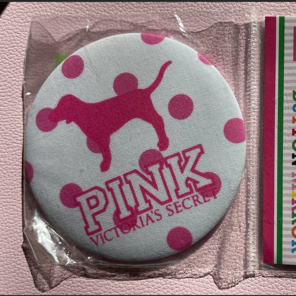 RARE NWT | Brand New | PINK Victoria's Secret button Mirror collector item
